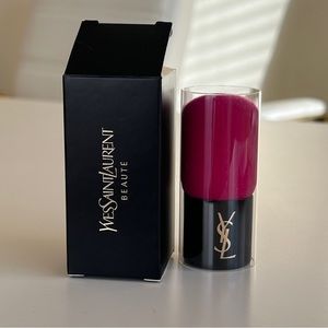 NIB YSL Yves Saint Laurent Makeup Kabuki Brush in Black and Fuchsia
